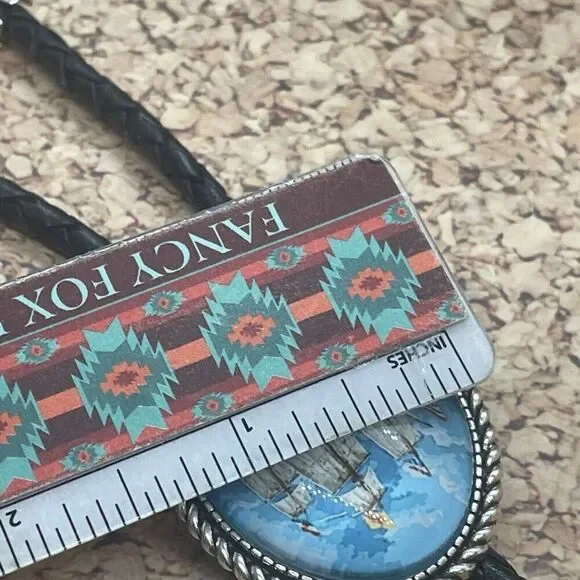 - Gothic Skull Rose Witch Leather Bolo Tie Lariat Necklace Wedding Purple Xmas - Picture 15 of 16